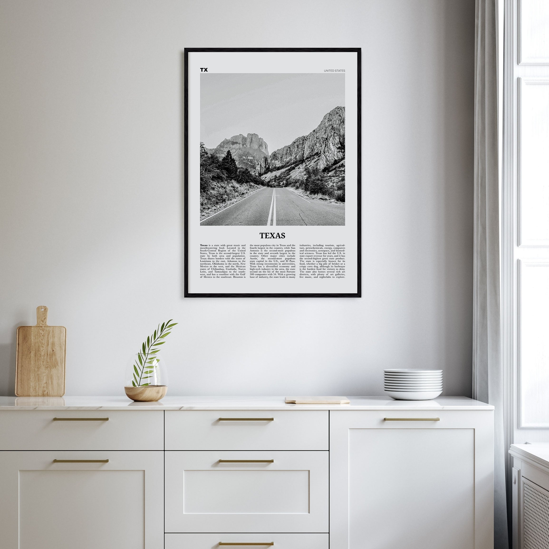 Texas Travel B&W No 1 Poster