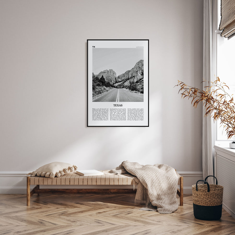 Texas Travel B&W No 1 Poster