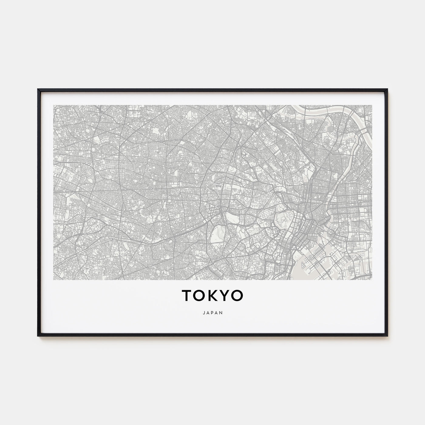 Tokyo Map Landscape Poster