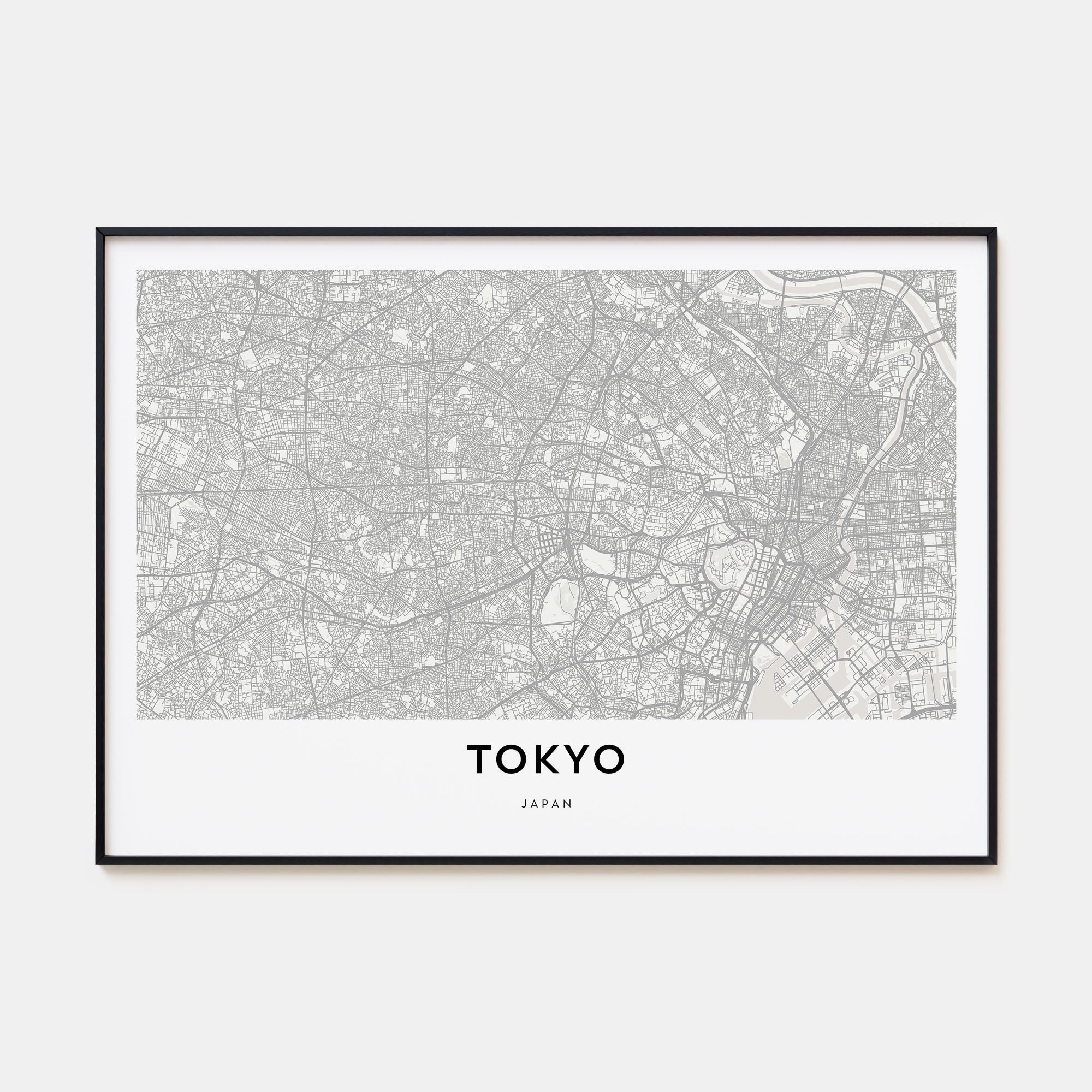 Tokyo Map Landscape Poster