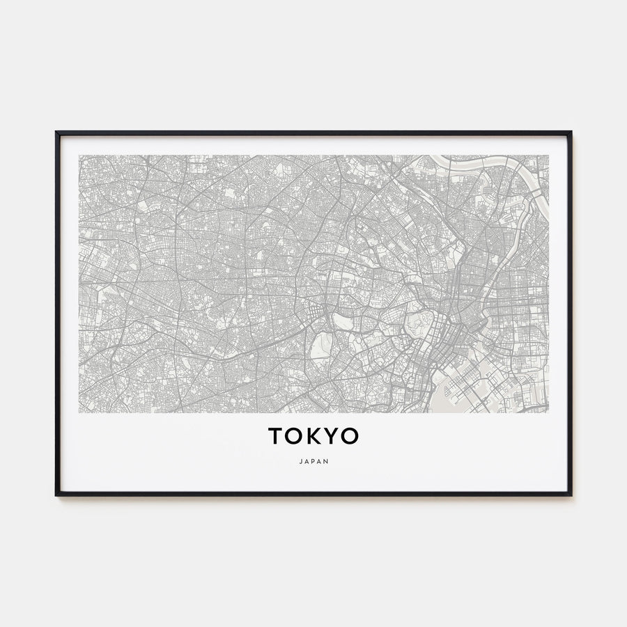 Tokyo Map Landscape Poster