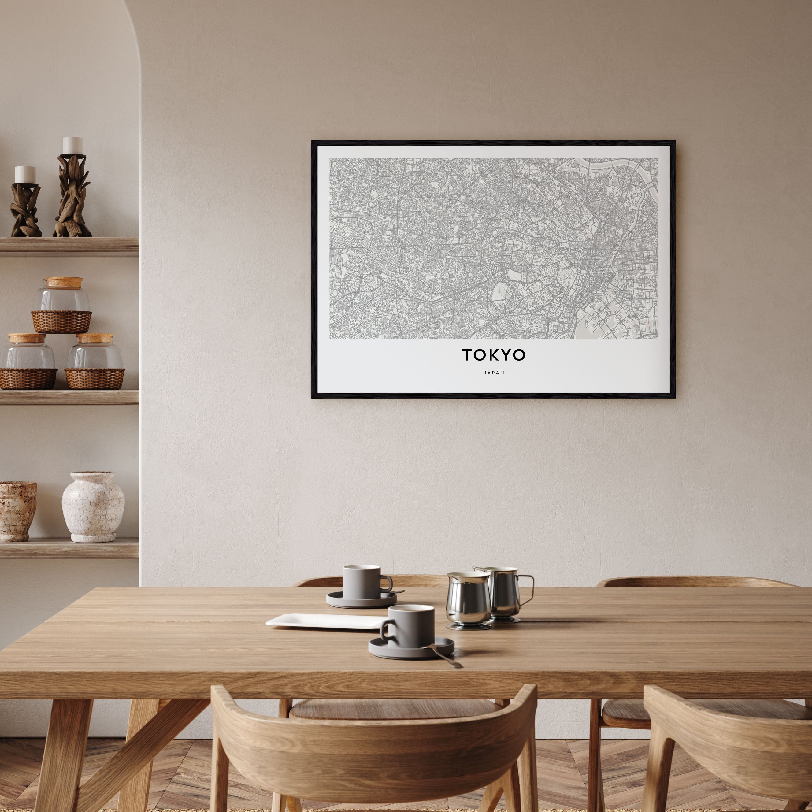 Tokyo Map Landscape Poster