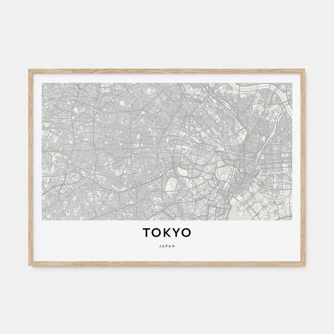 Tokyo Map Landscape Poster