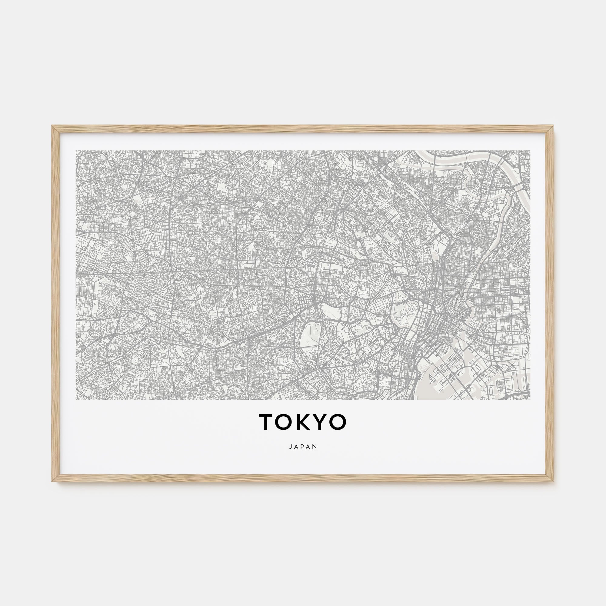 Tokyo Map Landscape Poster