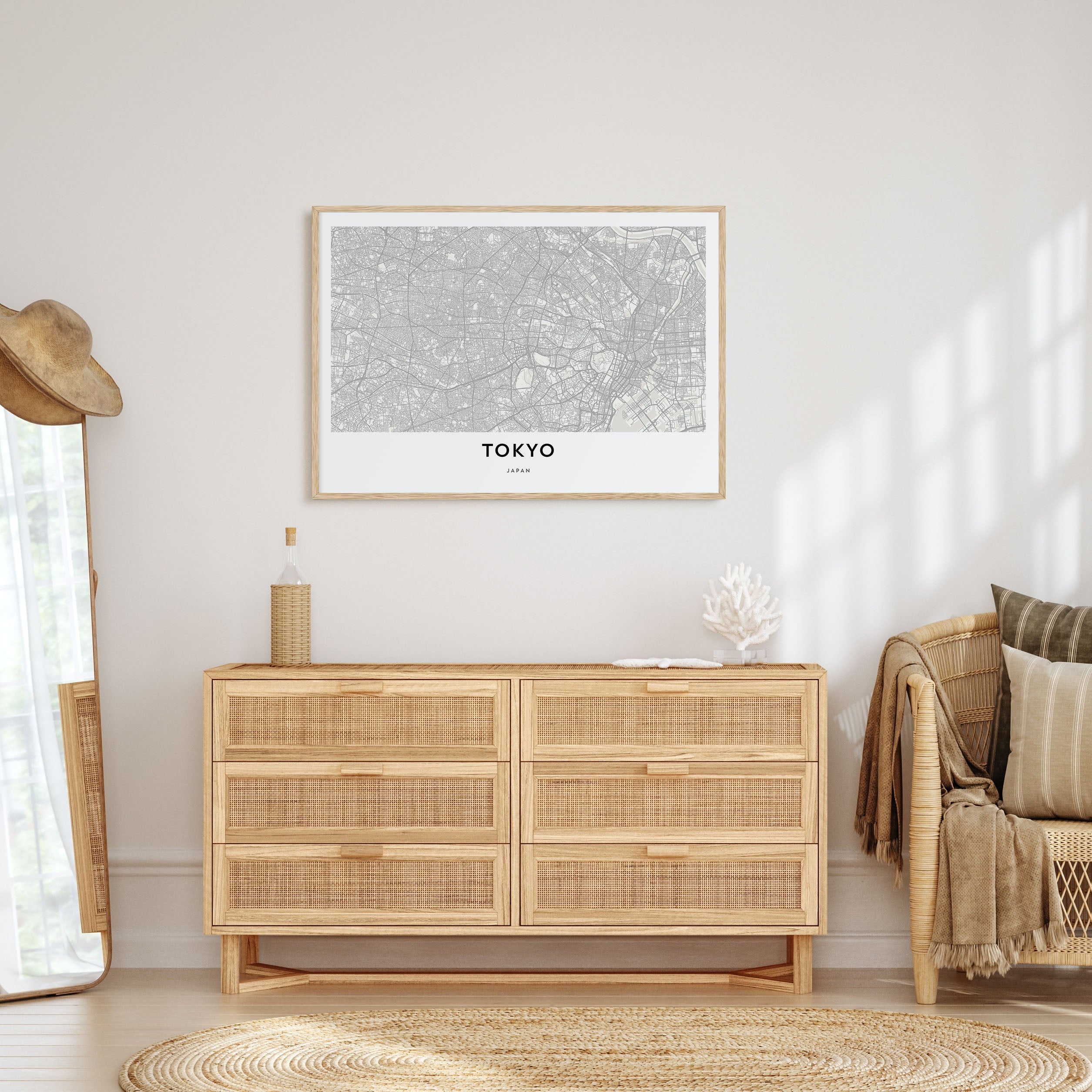 Tokyo Map Landscape Poster