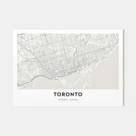 Toronto Map Landscape Poster