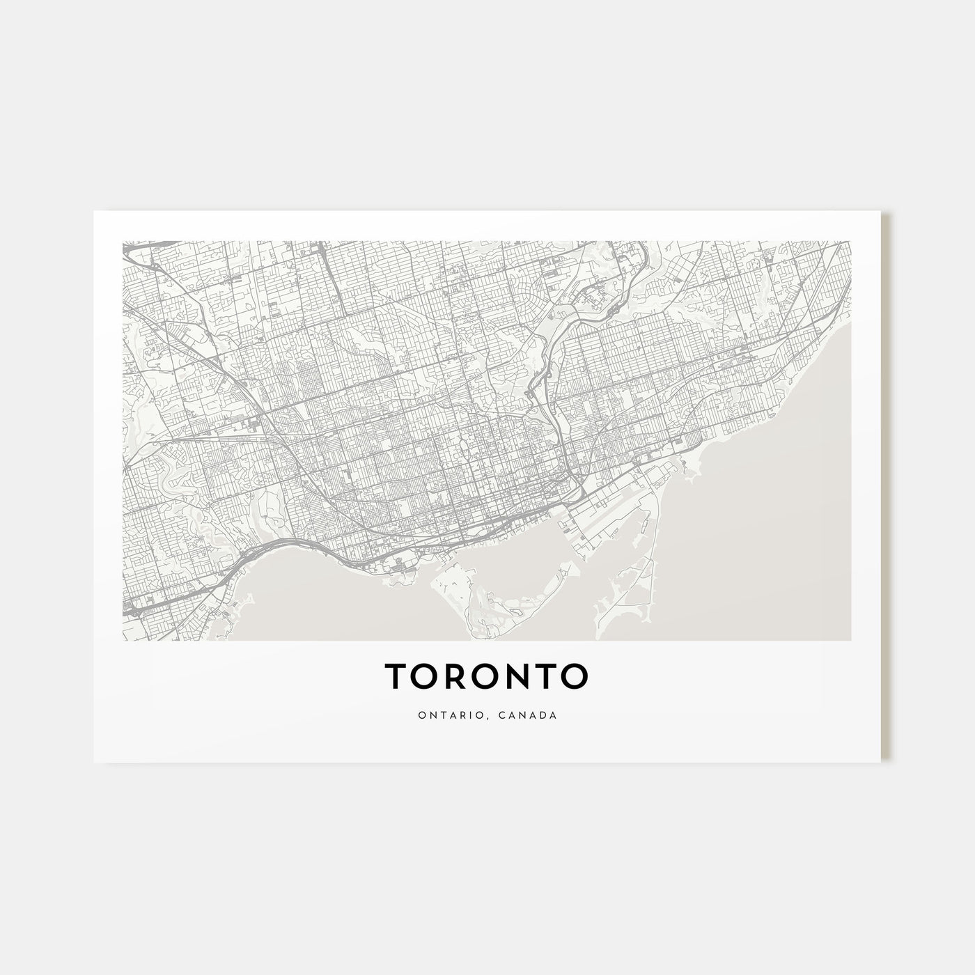 Toronto Map Landscape Poster