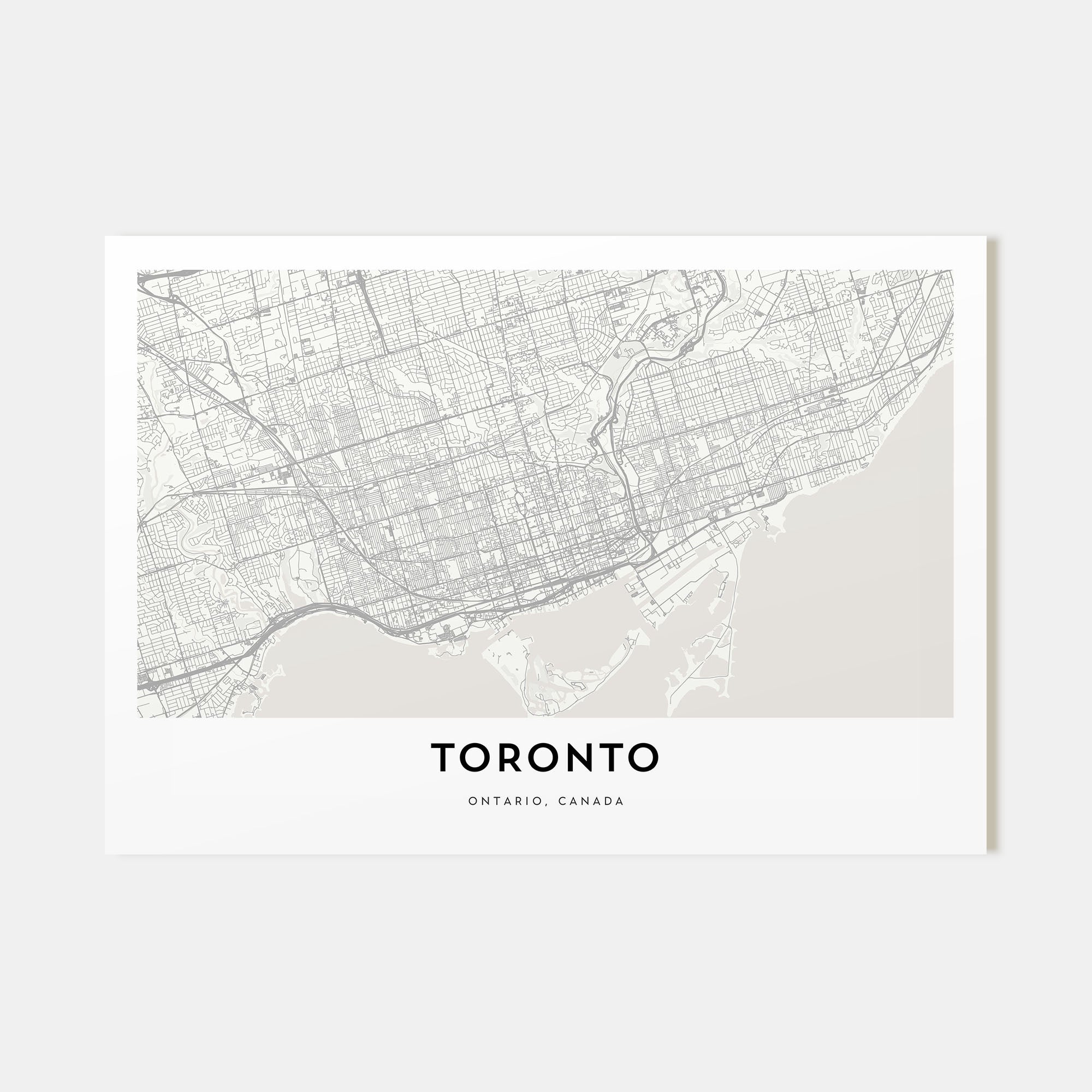 Toronto Map Landscape Poster