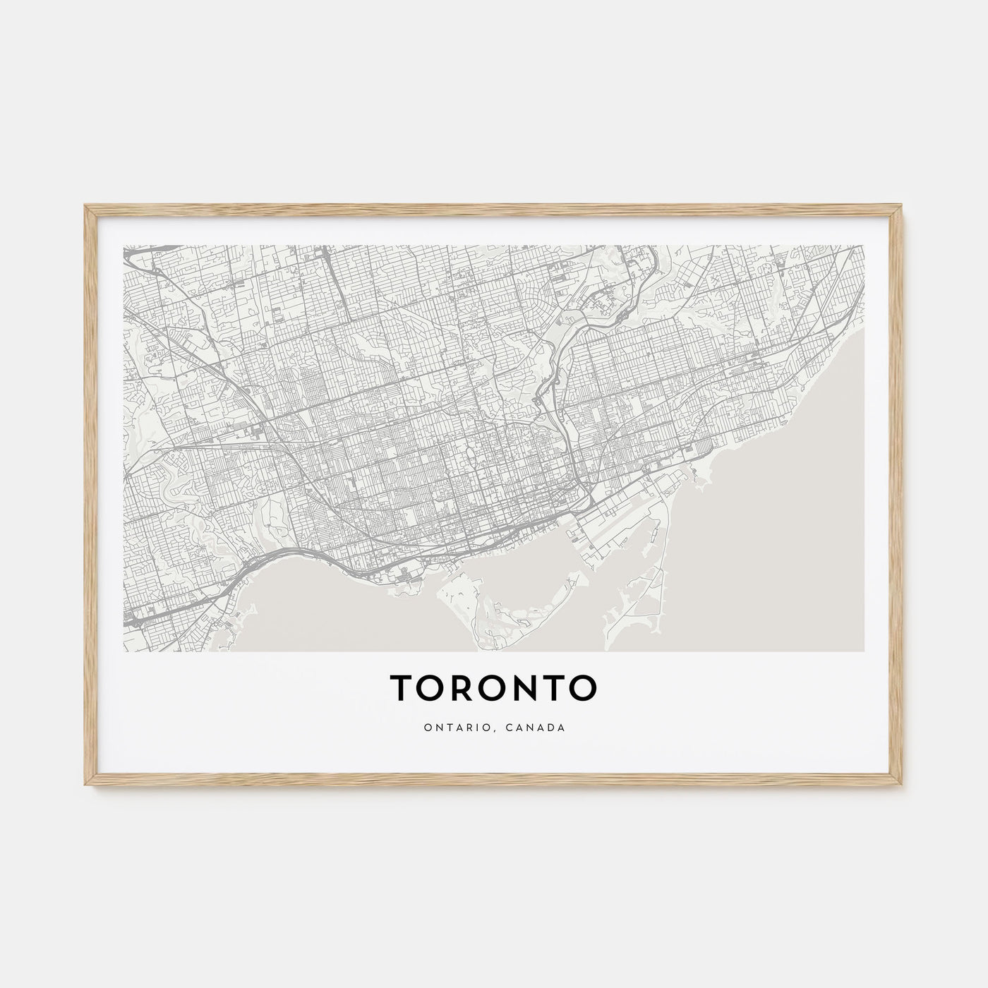 Toronto Map Landscape Poster