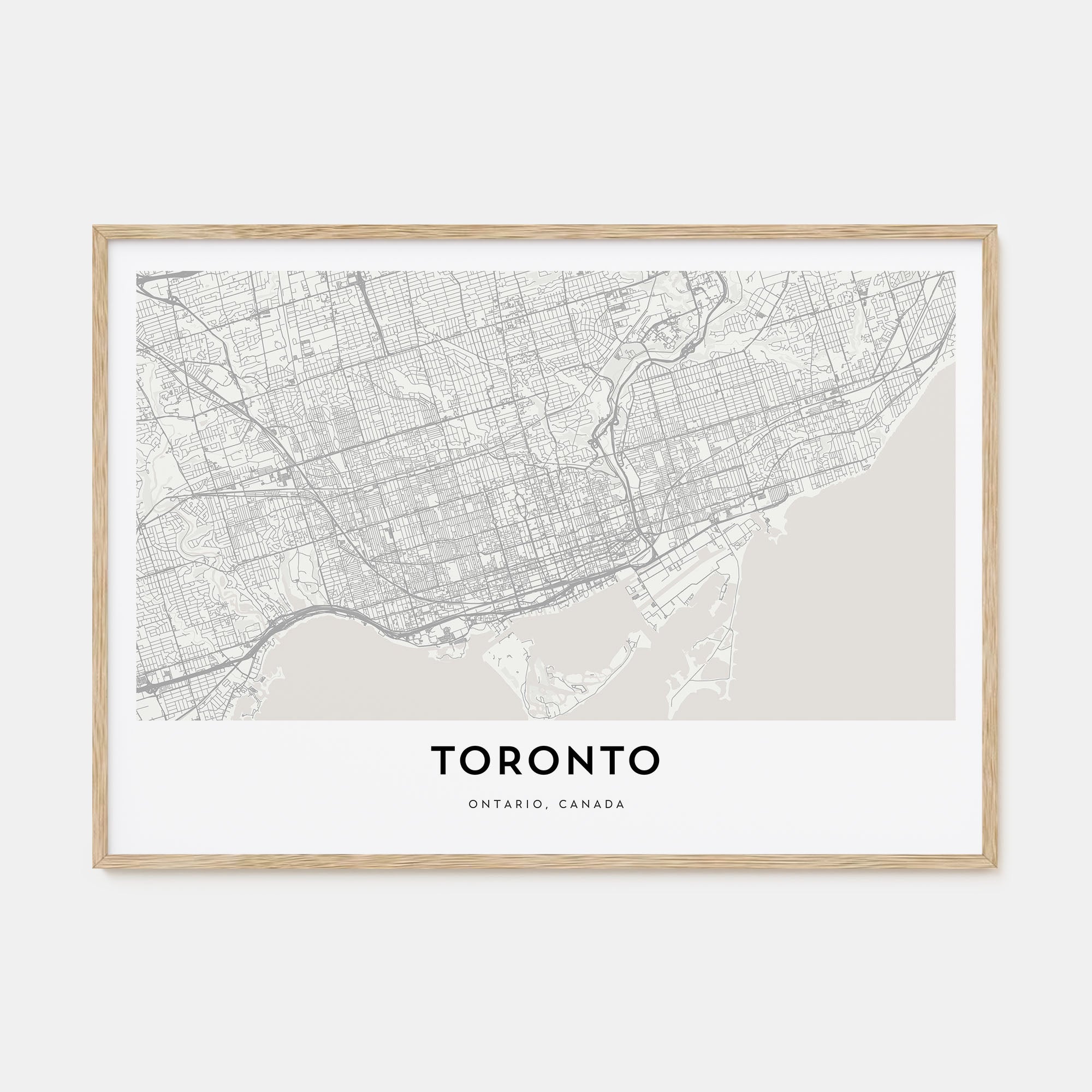 Toronto Map Landscape Poster