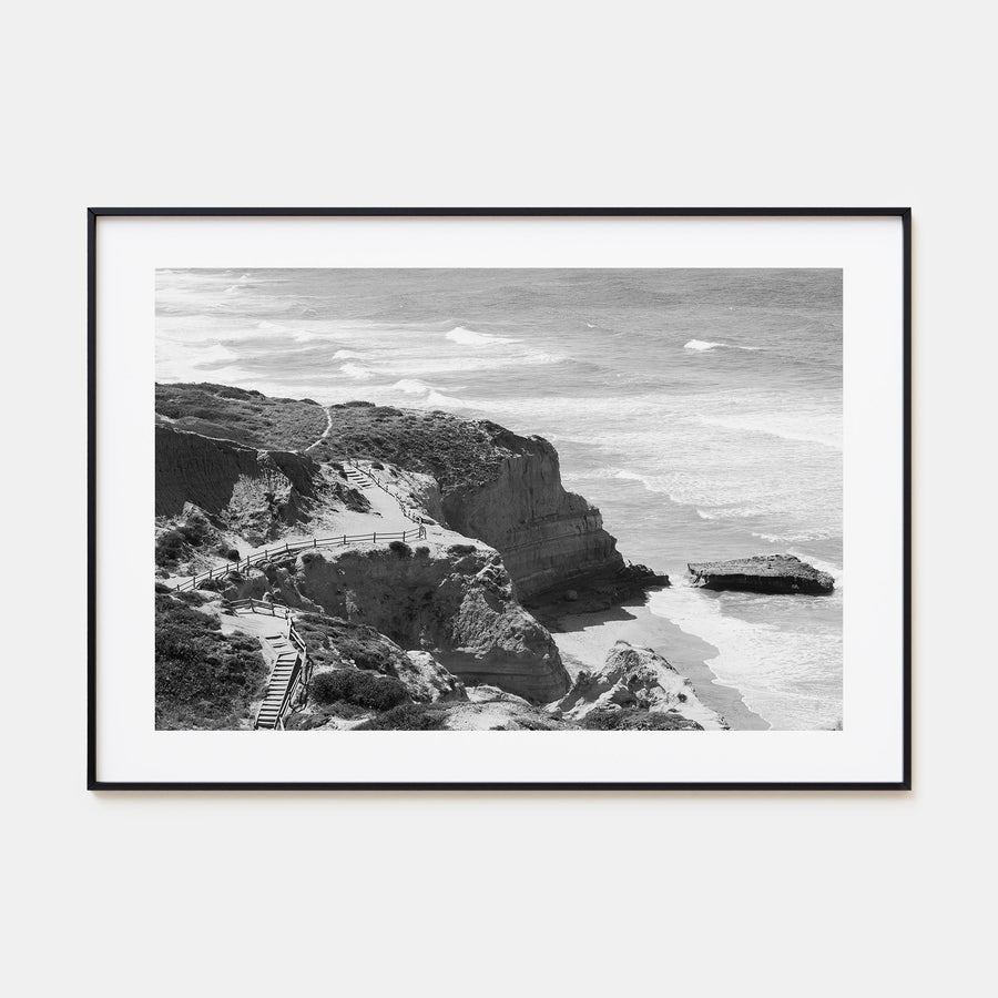 Torrey Pines Landscape B&W Poster