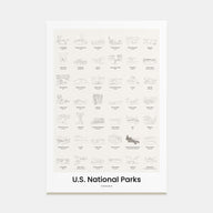 U.S. National Parks Bucket List Poster