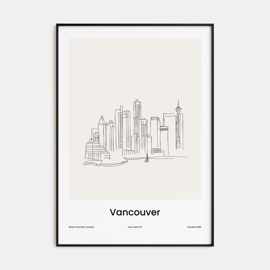 Vancouver, Canada Drawn Poster
