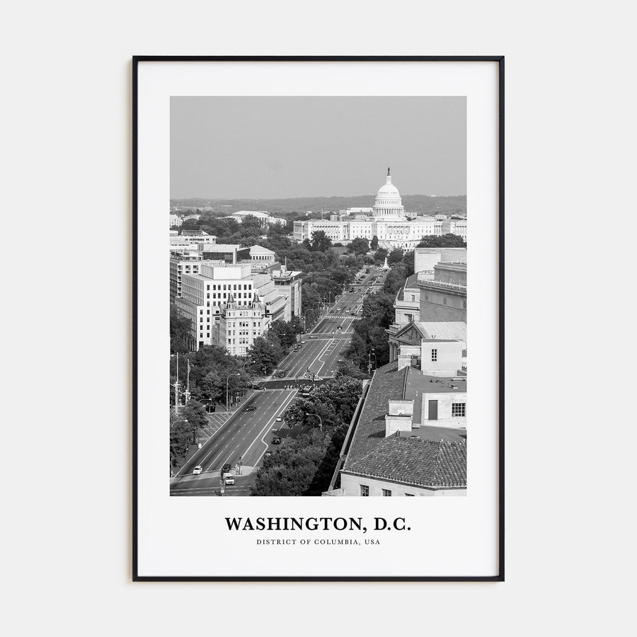 Washington, D.C. Portrait B&W No 1 Poster