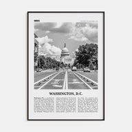Washington, D.C. Travel B&W No 1 Poster