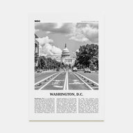 Washington, D.C. Travel B&W No 1 Poster