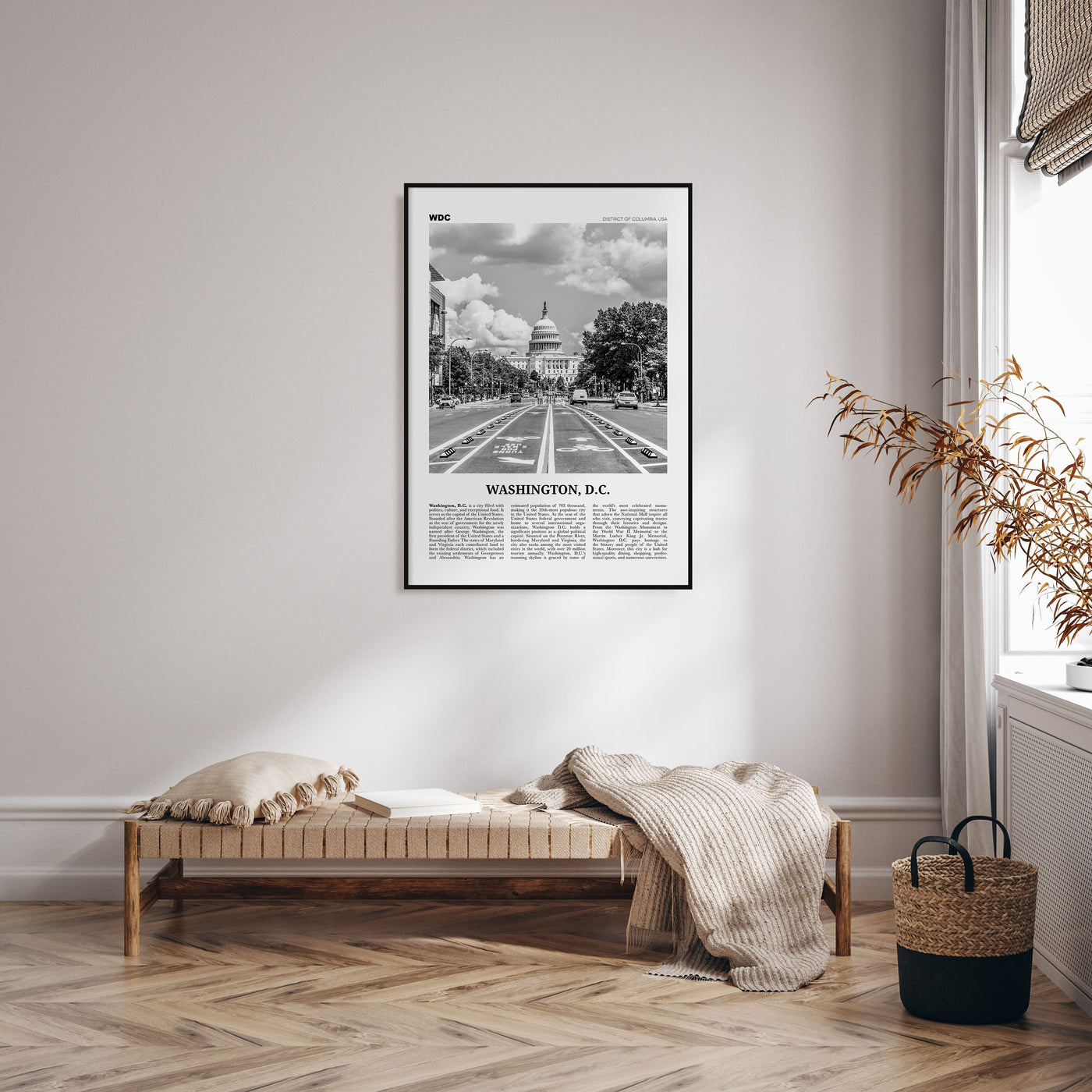 Washington, D.C. Travel B&W No 1 Poster