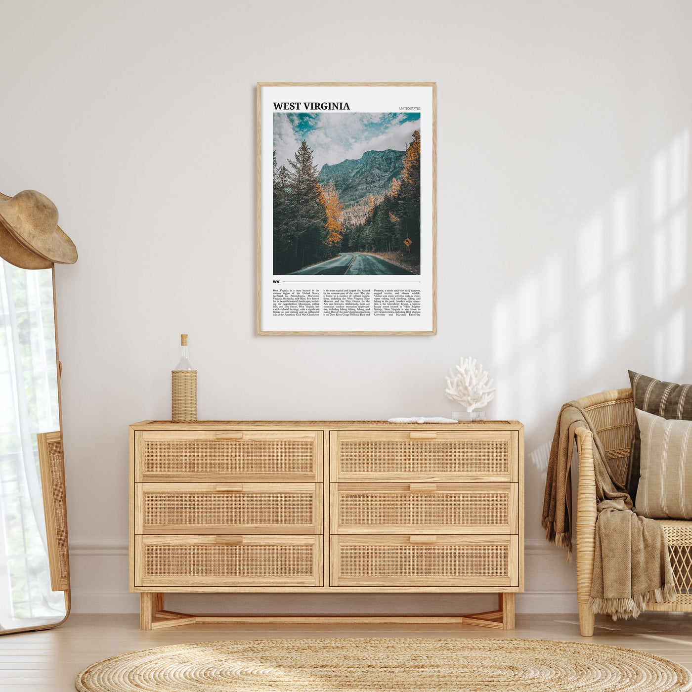 West Virginia Travel Color Poster
