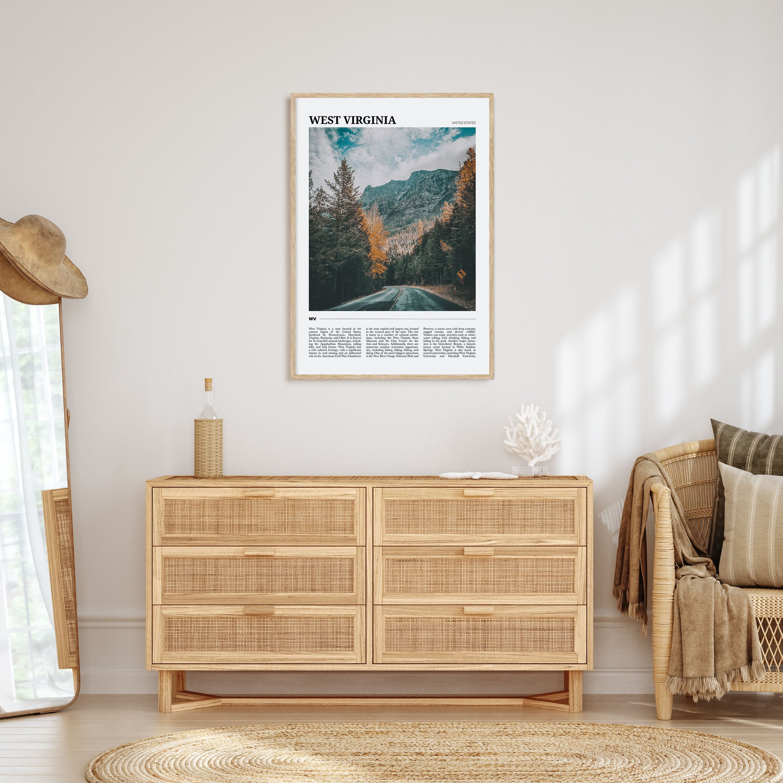 West Virginia Travel Color Poster