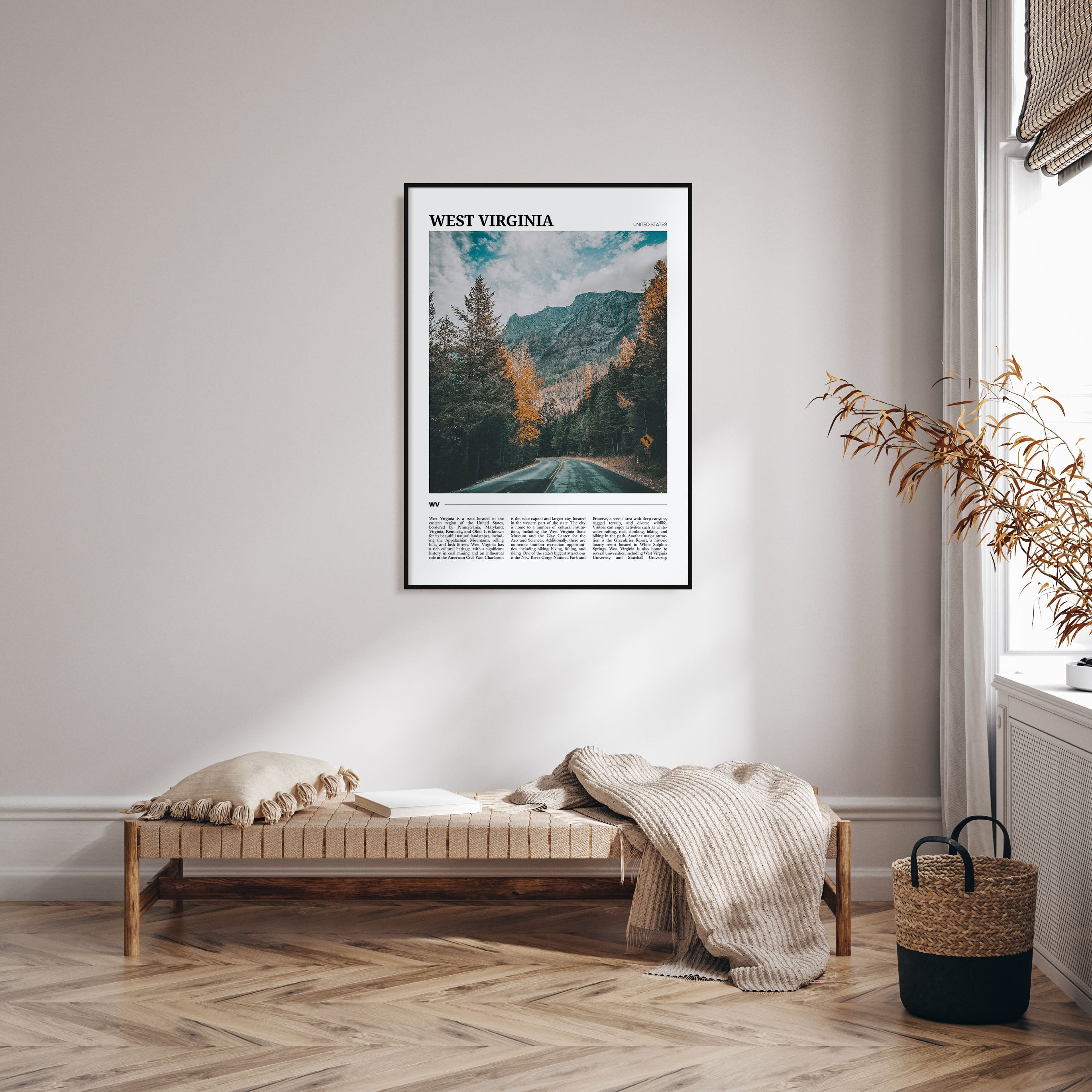 West Virginia Travel Color Poster