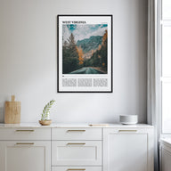 West Virginia Travel Color Poster