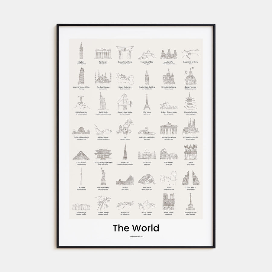World Bucket Bucket List Poster