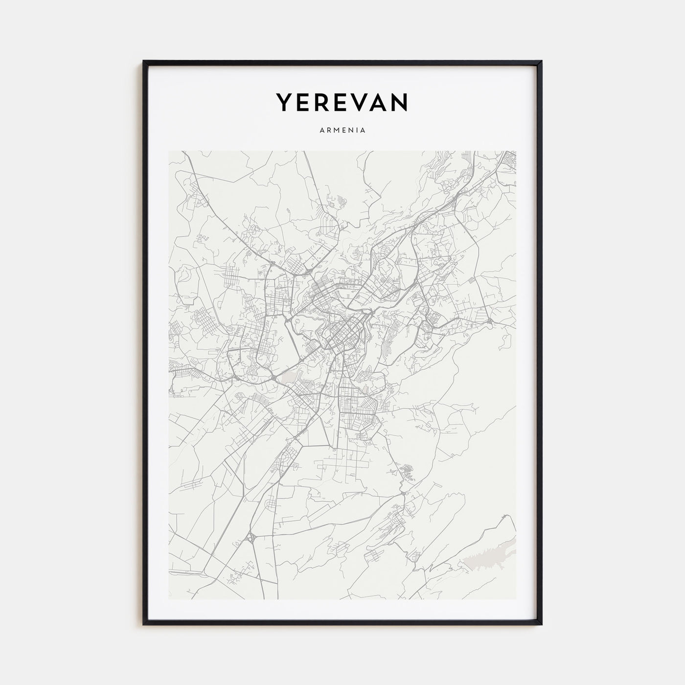 Yerevan Map Portrait Poster