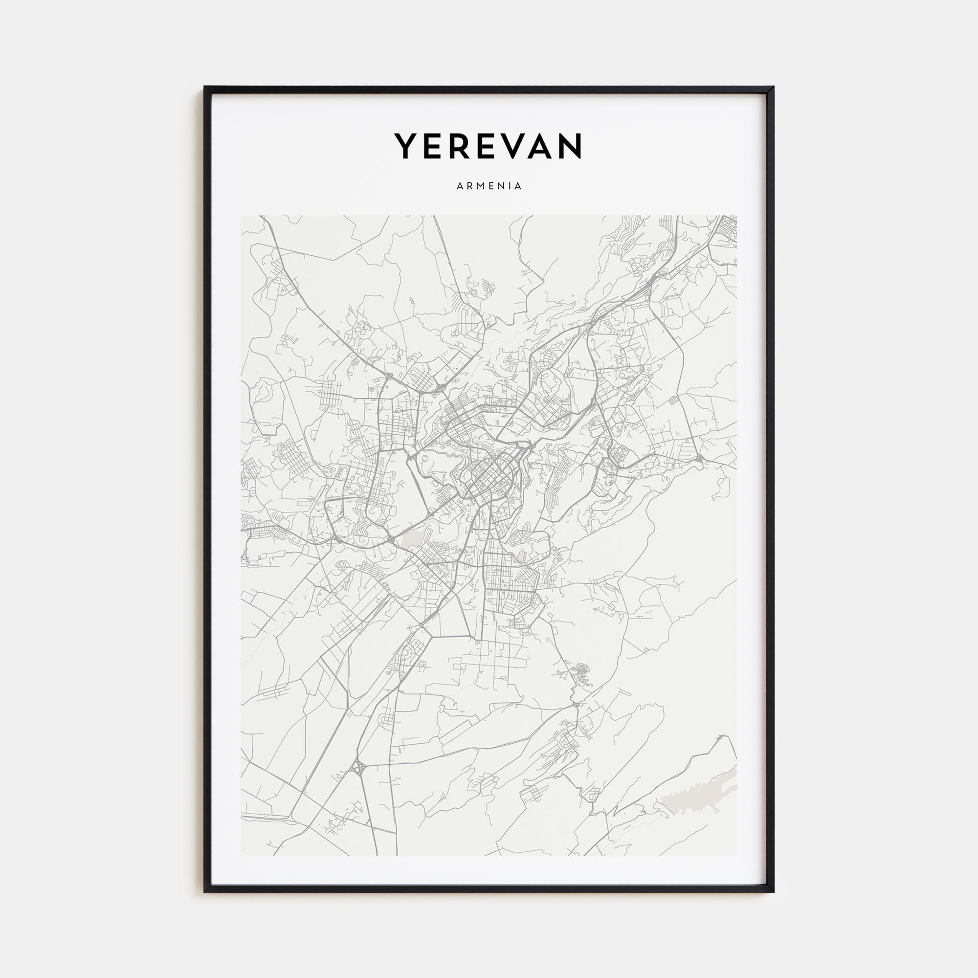 Yerevan Map Portrait Poster