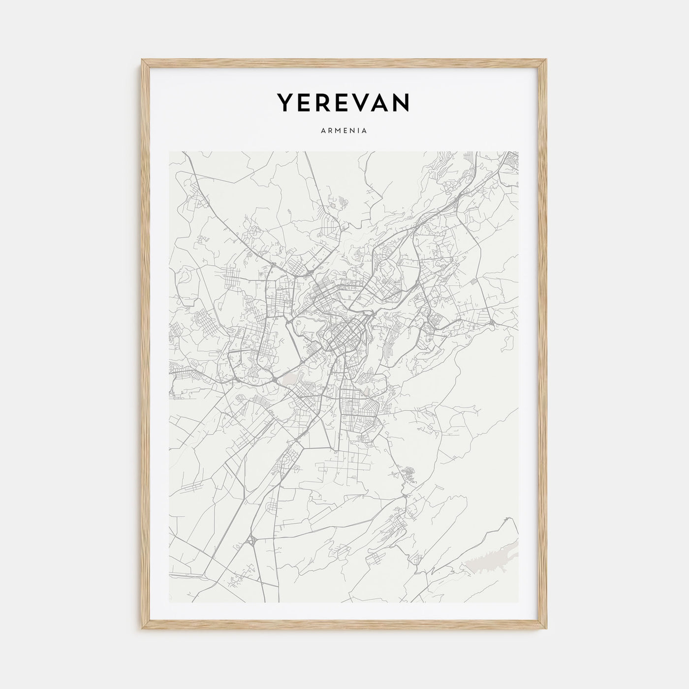 Yerevan Map Portrait Poster