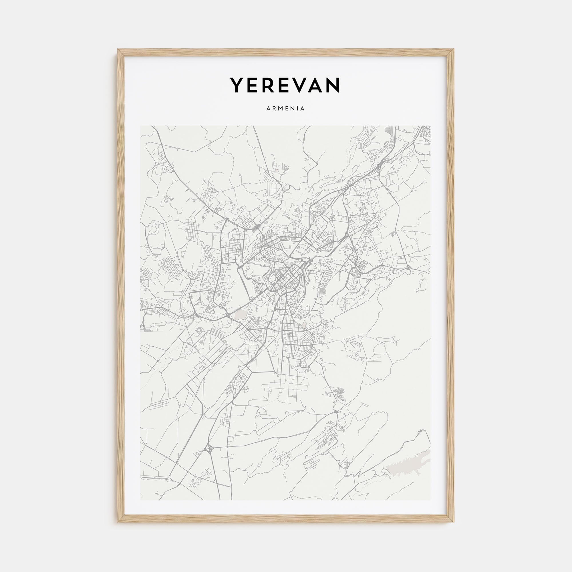 Yerevan Map Portrait Poster