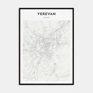 Yerevan Map Portrait Poster