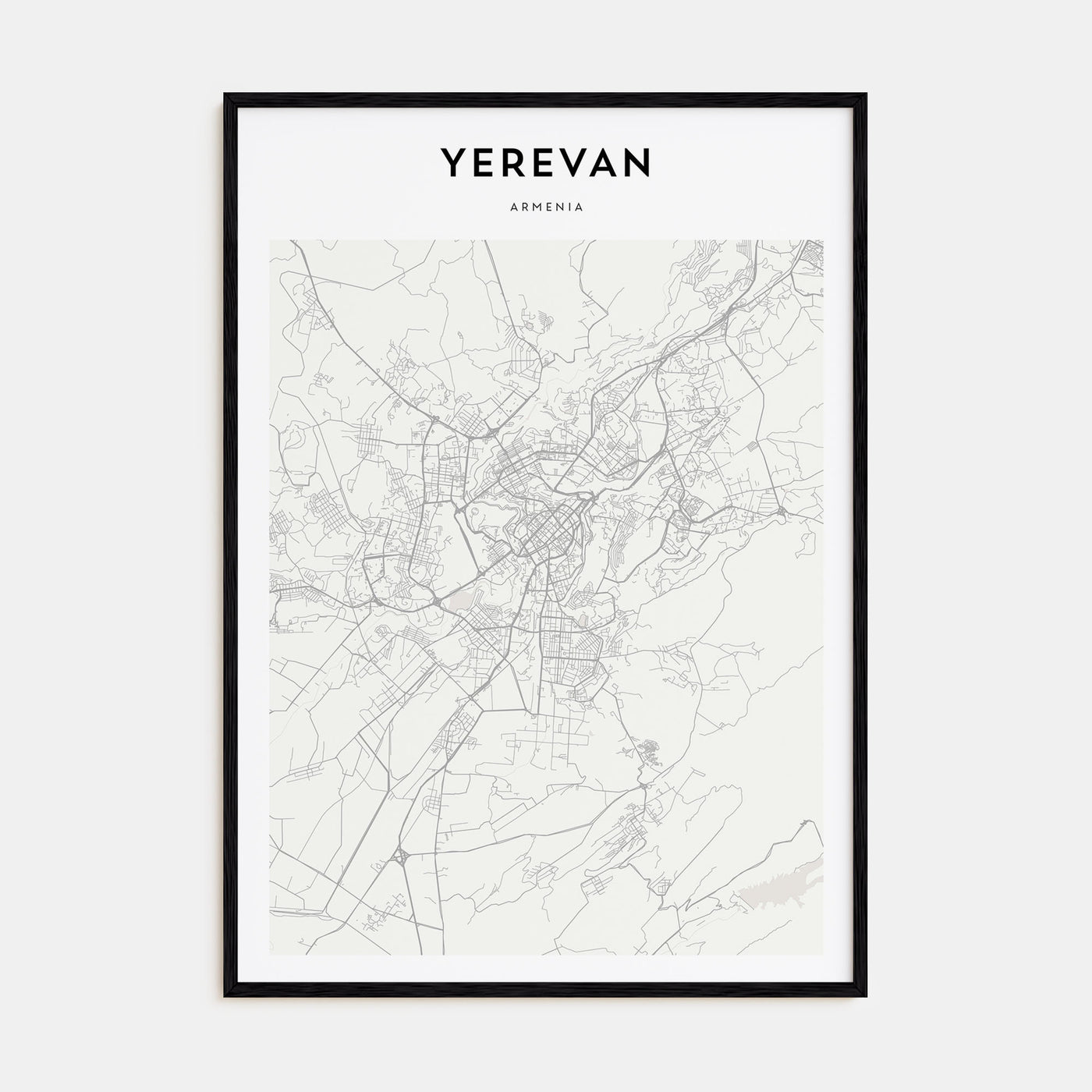 Yerevan Map Portrait Poster