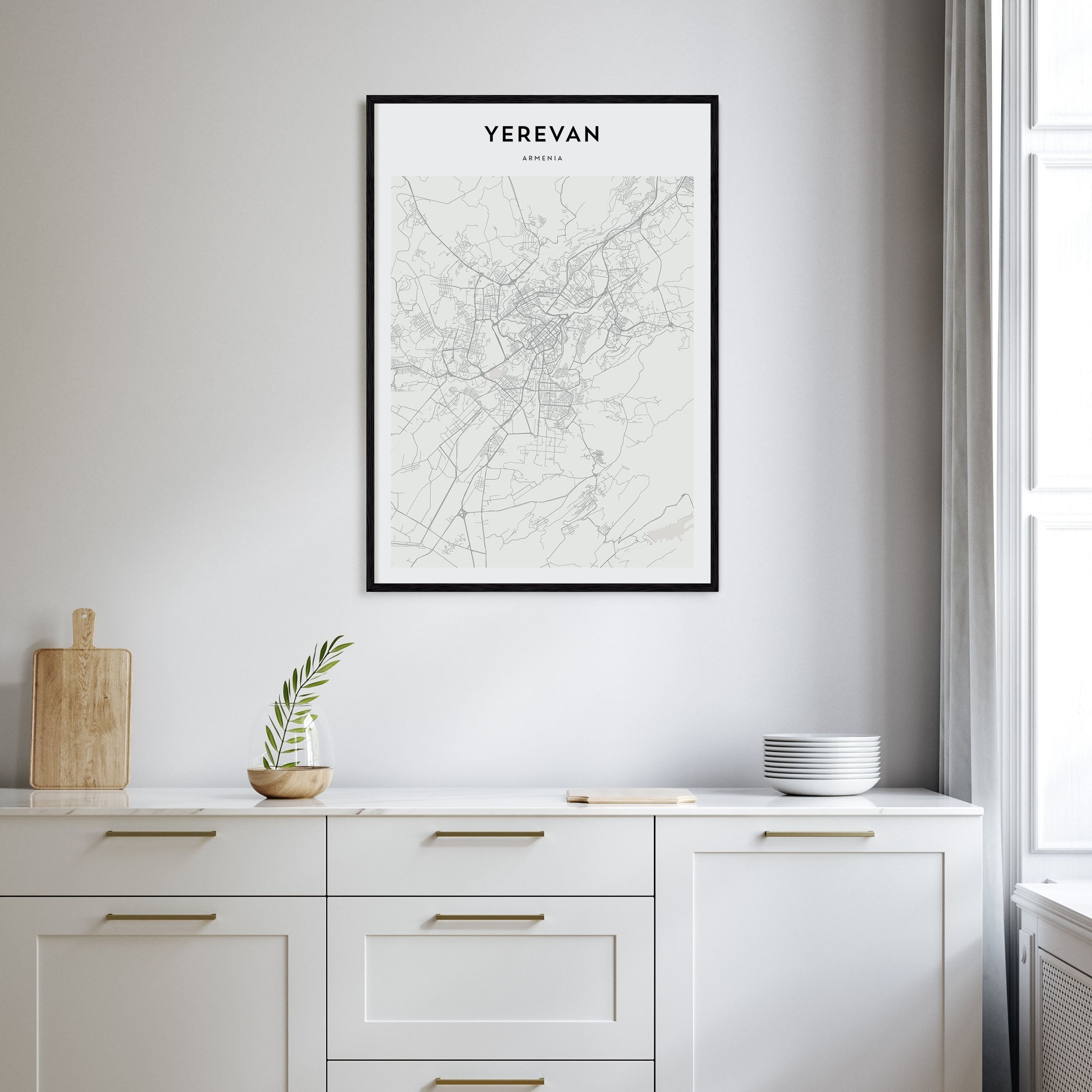 Yerevan Map Portrait Poster