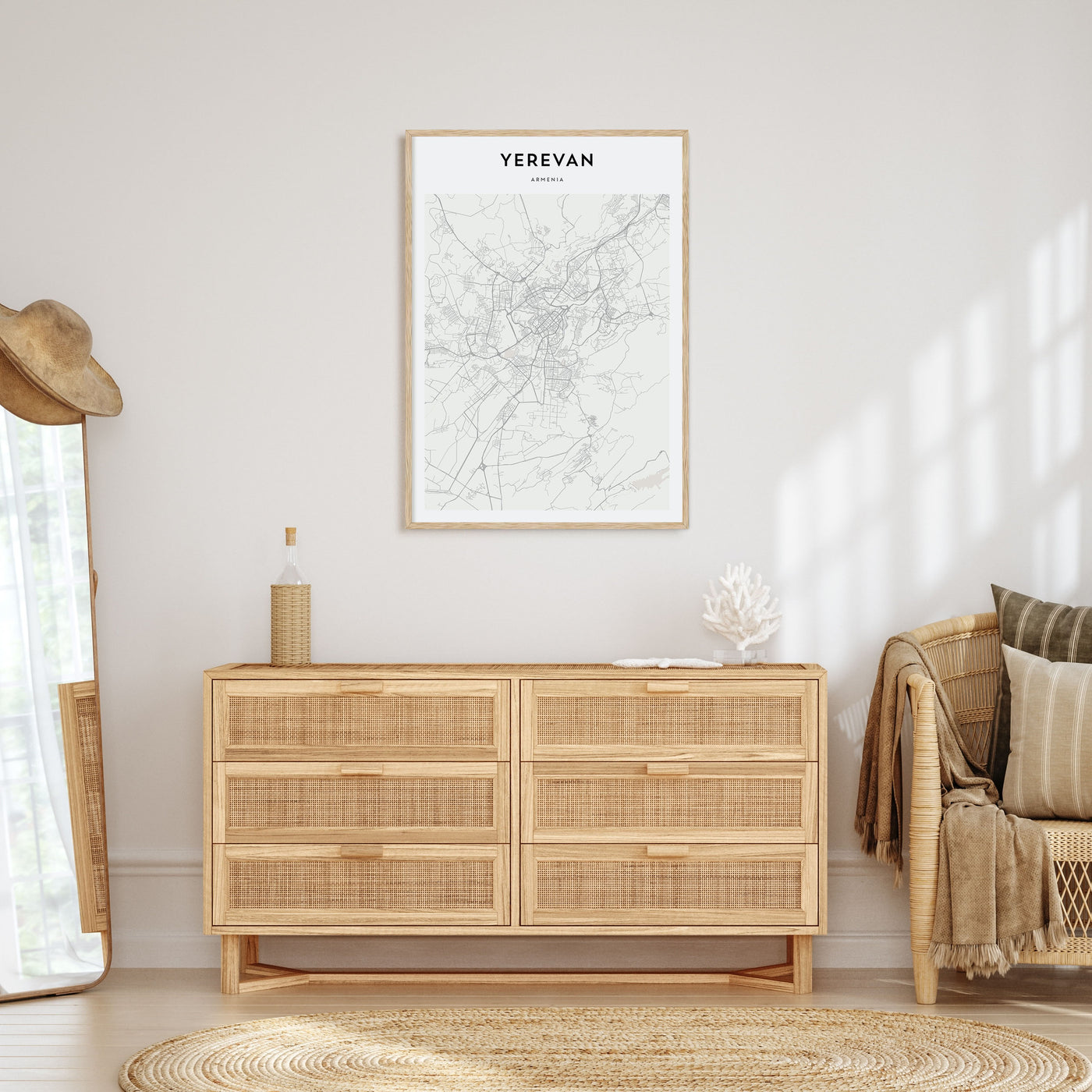 Yerevan Map Portrait Poster