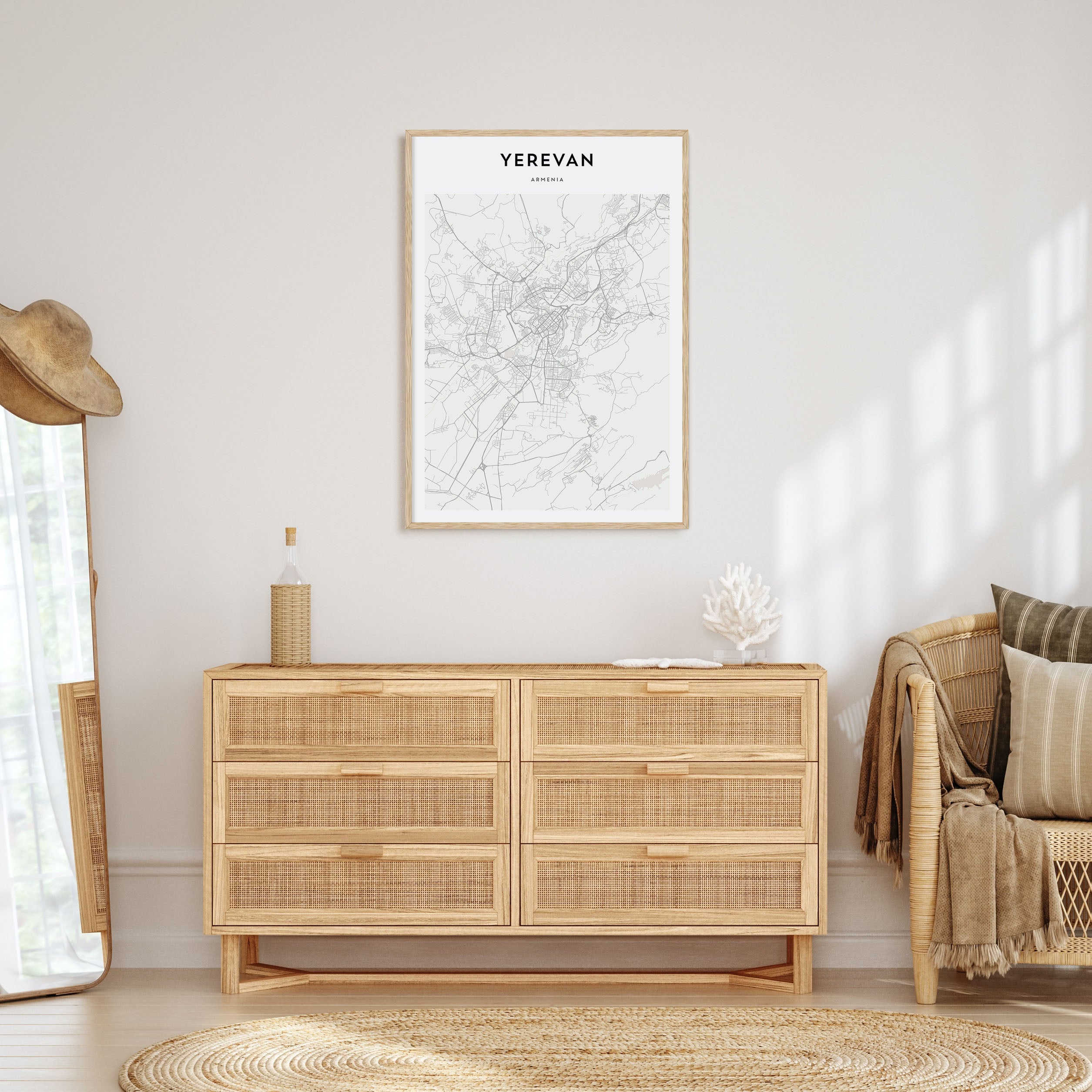Yerevan Map Portrait Poster
