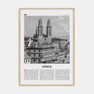 Zürich Travel B&W Poster