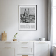 Zürich Travel B&W Poster